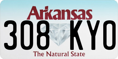 AR license plate 308KYO