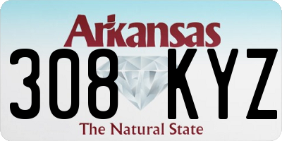 AR license plate 308KYZ