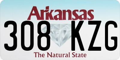 AR license plate 308KZG