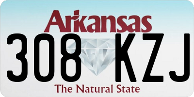 AR license plate 308KZJ