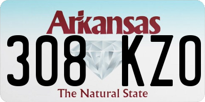 AR license plate 308KZO
