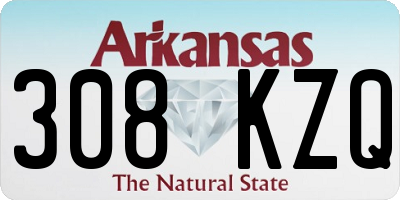 AR license plate 308KZQ