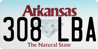 AR license plate 308LBA
