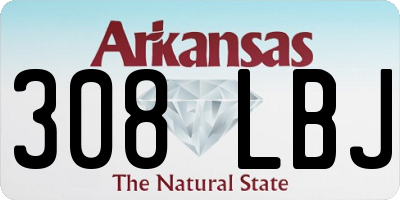AR license plate 308LBJ