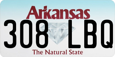 AR license plate 308LBQ