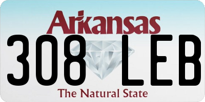 AR license plate 308LEB