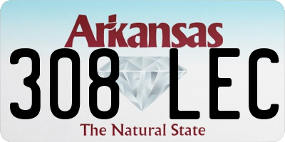 AR license plate 308LEC