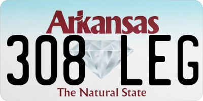 AR license plate 308LEG