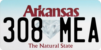 AR license plate 308MEA