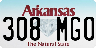 AR license plate 308MGO