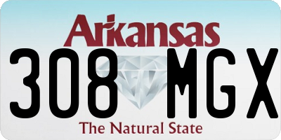 AR license plate 308MGX