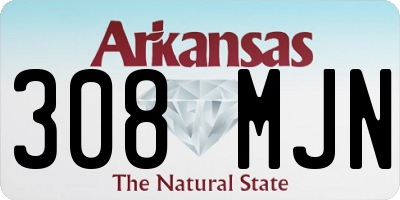 AR license plate 308MJN