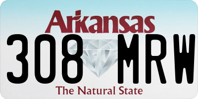 AR license plate 308MRW