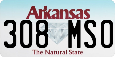 AR license plate 308MSO