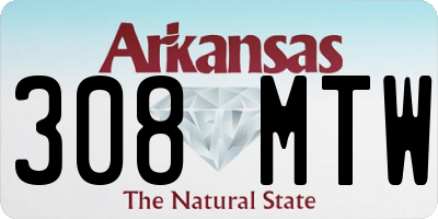 AR license plate 308MTW