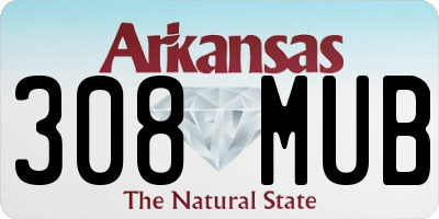 AR license plate 308MUB