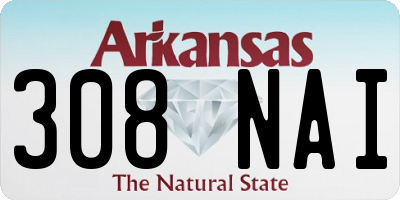 AR license plate 308NAI