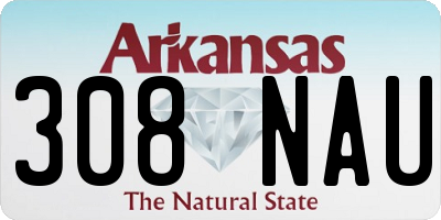 AR license plate 308NAU