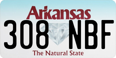 AR license plate 308NBF