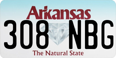 AR license plate 308NBG