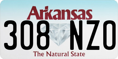 AR license plate 308NZO