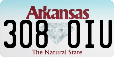 AR license plate 308OIU