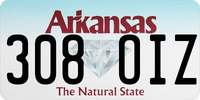 AR license plate 308OIZ