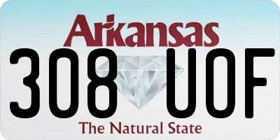 AR license plate 308UOF