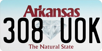 AR license plate 308UOK