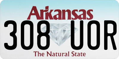 AR license plate 308UOR