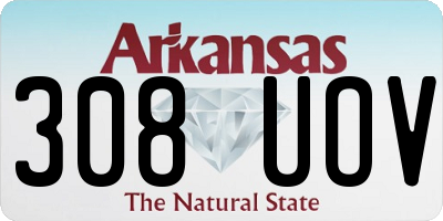 AR license plate 308UOV