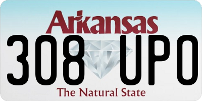 AR license plate 308UPO