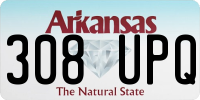 AR license plate 308UPQ