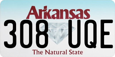 AR license plate 308UQE