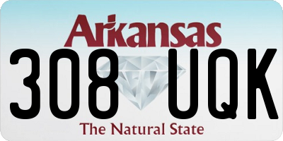 AR license plate 308UQK