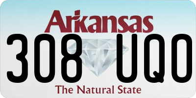 AR license plate 308UQO
