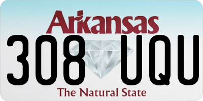AR license plate 308UQU