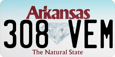 AR license plate 308VEM