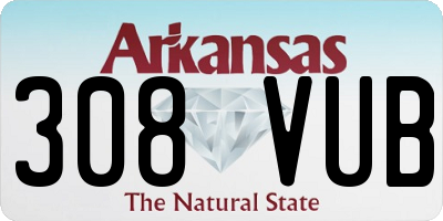 AR license plate 308VUB