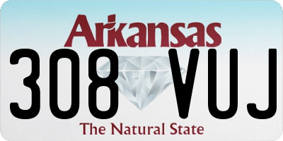 AR license plate 308VUJ