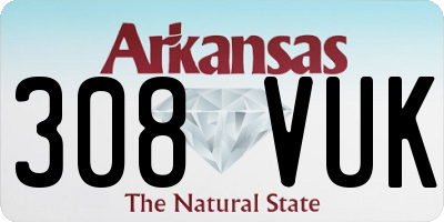 AR license plate 308VUK