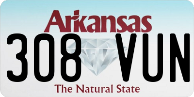 AR license plate 308VUN