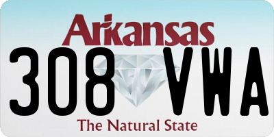 AR license plate 308VWA