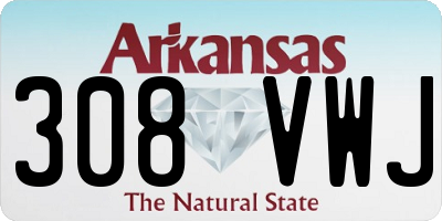 AR license plate 308VWJ
