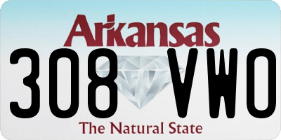 AR license plate 308VWO