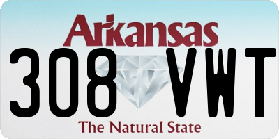 AR license plate 308VWT