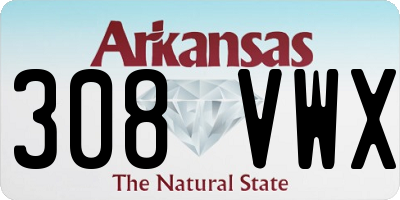 AR license plate 308VWX