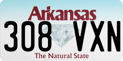 AR license plate 308VXN