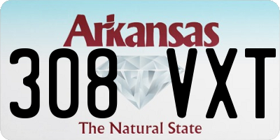 AR license plate 308VXT