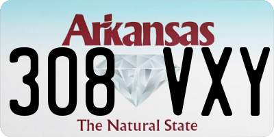 AR license plate 308VXY